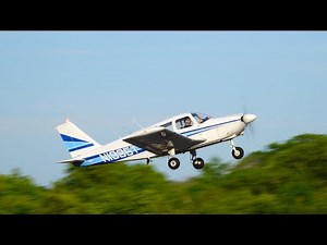 Piper Cherokee 180 takeoff and low approach [4K Video]