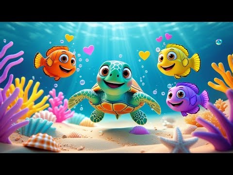 🐢 Tiny Turtle’s Ocean Adventure! | Fun Sea Animals Kids Song | Learn About Ocean Animals 🌊🐠