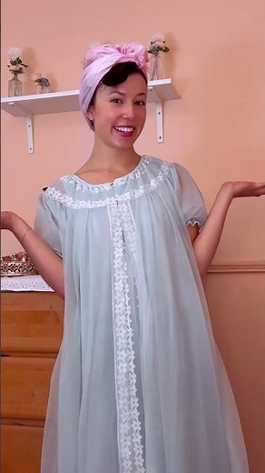 I’m obsessed with the vintage nightgown thing 💕 #1950sstyle #1950svibes #1950fashion