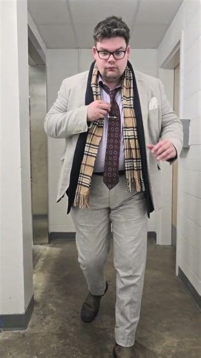 Welcome, springtime! #fitcheck #greysuit #plaidscarf #spring #menswear 🧣😎