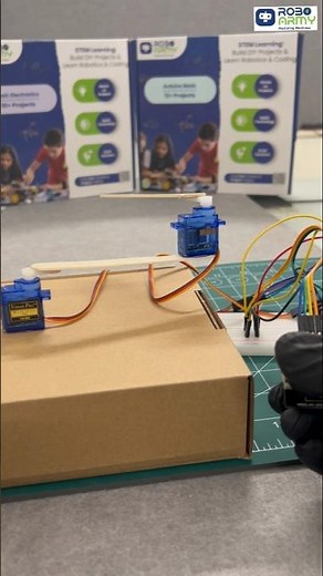 DIY Robotic Arm Using Joysticks #roboarmy #roboticarm #arduinoprojects #scienceproject
