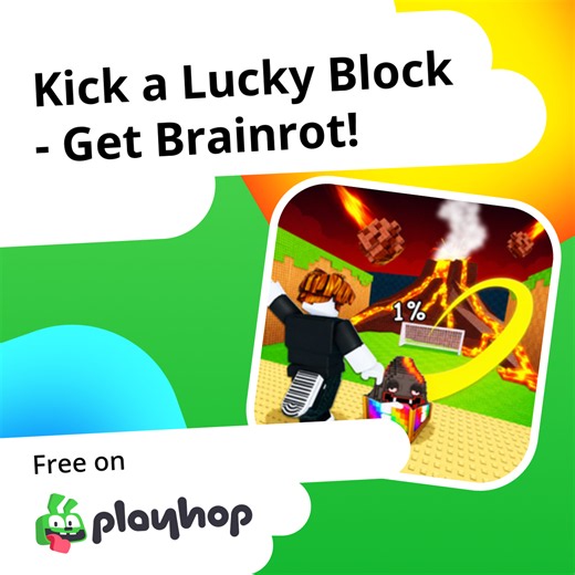 Kick a Lucky Block - Get Brainrot!: Play Online For Free On Playhop