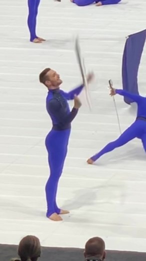 Mesmerizing Last Toss Moments in Color Guard Performance
