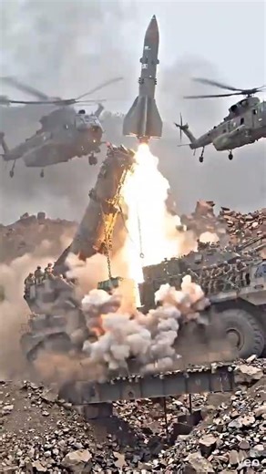 TENSE MOMENTS! Missile Launch From A Truck On An Extreme Track ( AI)😱🚀🔥