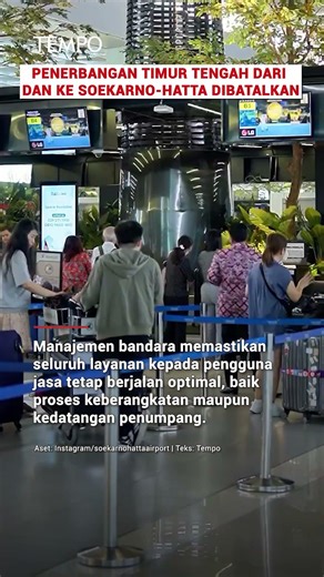 Penerbangan Timur Tengah dari dan ke Soekarno-Hatta Dibatalkan #shorts