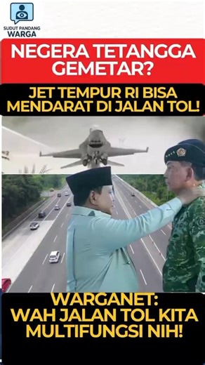 JALAN TOL BUAT LANDASAN JET TEMPUR! MANTAP MULTIFUNGSI 🔥 #prabowo