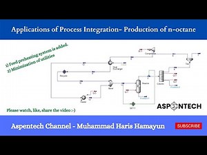 Applications of Process Integration - Production of N-octane - Simulation - Lecture # 102