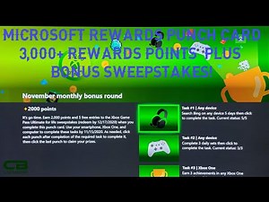 November Monthly Bonus Round Microsoft Rewards Punch Card - 2,000+ Points Up For Grabs & Bonuses!
