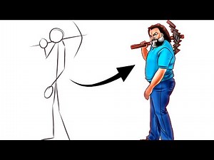 How To Draw Steve From a Stick Man | A Minecraft Movie | Easy Step by Step