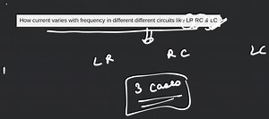 How current varies with frequency in different different circui... | Filo