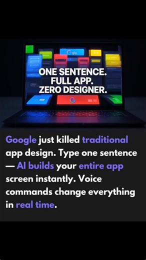 Google Stitch just ended traditional app design — speak one sentence and your full app builds itself