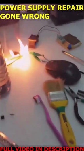 How NOT to fix a power supply (how to start a fire)