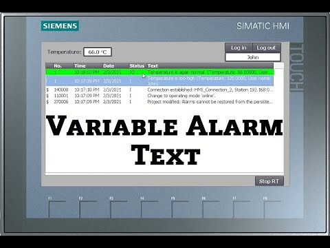 How To Create Variable Alarm Text in HMI (TIA Portal)