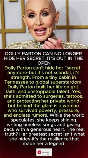 Dolly Parton Can No Longer Hide Her Secret, It's Out in the Open #news #hollywoodnews #viral #shorts