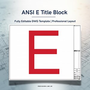 Autocad ANSI E Titelblock-Vorlage | US Zoll Zoll | Bearbeitbares DWG-Layout (Digitaler Download) - Etsy.de
