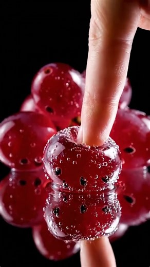 Crystal Grape Pressure ASMR | Ultra Realistic Macro Pop