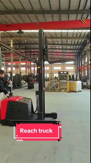 Electric reach stacker, 3300lbs load capacity for you~#forklift #stacker #reachtruck #reachstacker