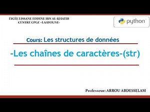 Chaine_caractères_STR_Python_Partie_1Titre