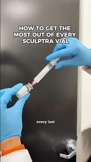 Every drop counts in Sculptra preparation. 💉