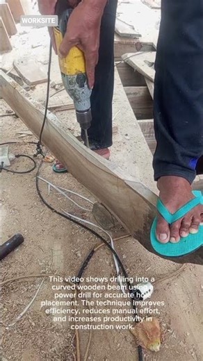 Precision Wood Drilling with Power Tool | Fast Carpentry Technique