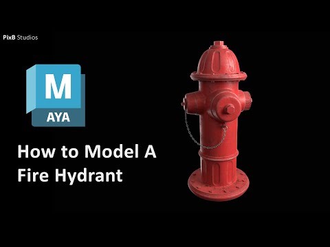 How to model a fire hydrant in maya tutorial