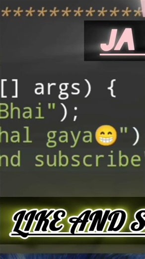 SIMPLE JAVA CODE IN 54 SECOND CODE