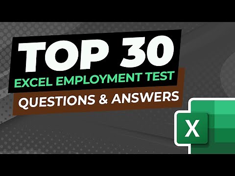 How to Pass EXCEL TEST FOR JOB INTERVIEW - Top 30 Questions and Answers with Solutions