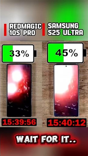 ⚡⚡ REDMAGIC 10S PRO VS SAMSUNG S25 ULTRA BATTERY TEST!!