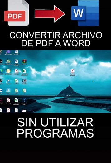 Como convertir archivo de pdf a Word sin programa!! #tutorial #aprendeentiktok #aprendefacil #word #pdf #fyp #tips