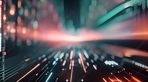 Digital Matrix: Dynamic Animation of Data Flowing on a Black Background