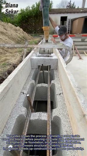 Concrete Block Foundation with Rebar Reinforcement | Strong & Efficient Building Method