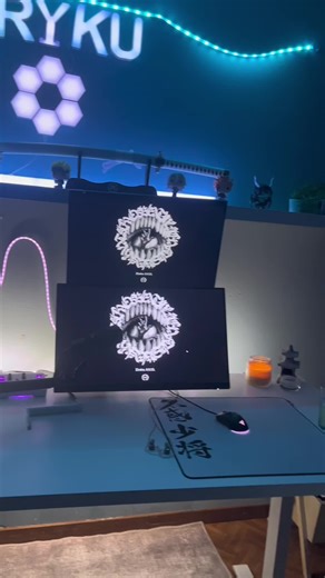 Stacked Setup #gamingsetup #stackedmonitorlayout #desksetup #setup #fyp