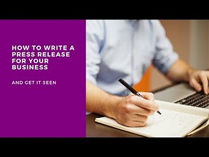 How to write a press release for your small business