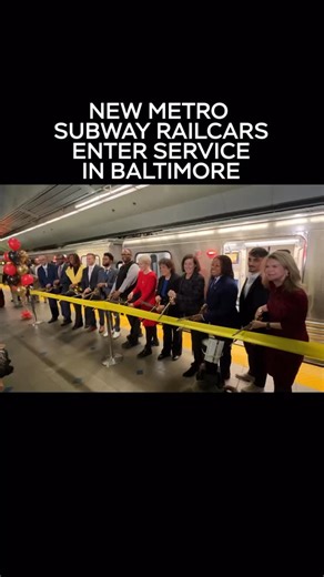 Now in Service: New Baltimore Metro Railcars🚇 Today, Maryland transportation leaders cut the ribbon on six new railcars for the Baltimore Metro system. “This is far more than a fleet replacement – it is a generational investment in creating a modern, reliable and safe transportation network,” said @marylanddot Acting Secretary Kathryn Thomson. Assembled in Hagerstown, the new rail cars feature larger windows, wider doors, improved signage and a redesigned layout to support faster boarding. @mta