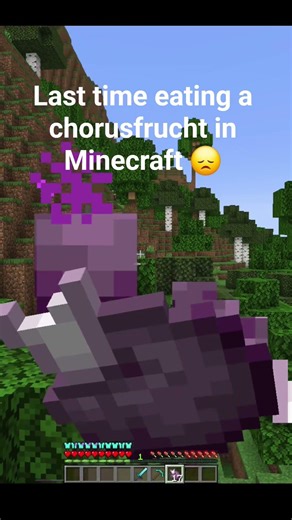 Last time eating a chorusfrucht in Minecraft 😞