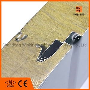 [Hot Item] Building Material Wall Cladding Fire Proof Rock Wool Sandwich Panels