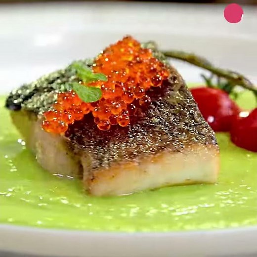 Fried Perch Fillet with Veggie Puree