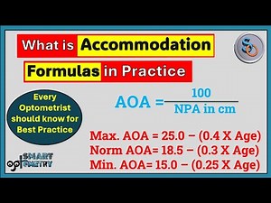 Accommodation & It's Formulas in Clinical Practice.