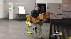 SINGING THANKS: Singer Neil Diamond may have announced his retirement due to Parkinson’s, but that didn’t stop the legend from thanking and serenading firefighters and their families in Basalt, Colorado. David Muir reports. #AmericaStrong https://abcn.ws/2OnXpOO | ABC World News Tonight with David Muir