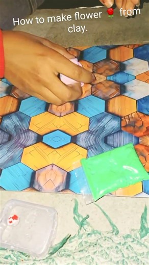 How to make flower 🌹 from clay.#flowercraft