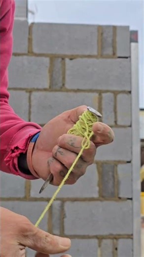 How to windup a string line correctly #bricklaying #constructionchannel #learn