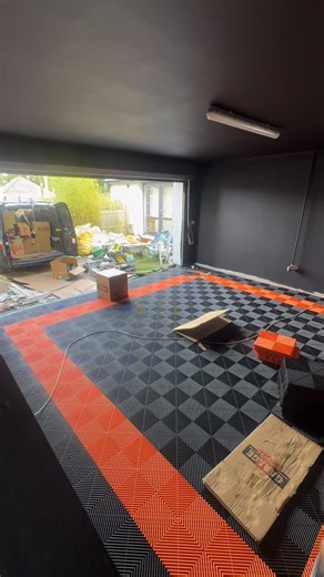 Garage Style - Garage Flooring & Hexagon Lighting on Instagram: "Time for a new garage floor? Message us today for a quick quote 😎🔥"