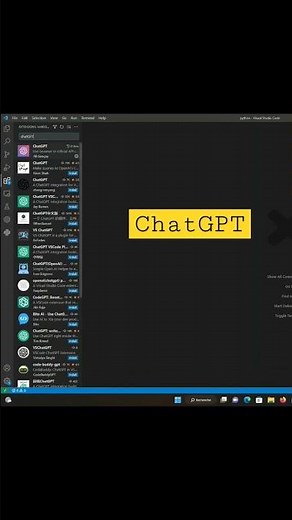 Comment installer ChatGPT sur visual studio code.
