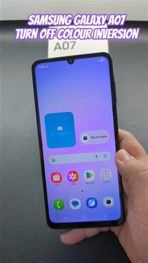 Samsung Galaxy A07 Turn off colour Inversion