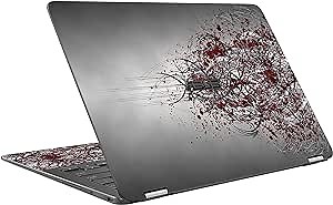 LidStyles Vinyl Protection Skin Kit Decal Sticker Compatible with ASUS Q324U Zenbook (Tribal Grunge)