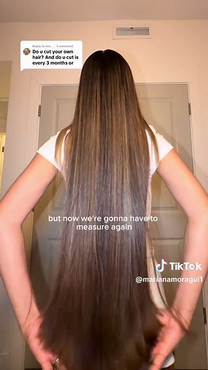 Replying to @miu ☁️ Part 2 growing my hair ( I cut my hair every 4-5 months) 💖 . . . . #hairgrowth #haircut #hairtok #hairgrowthjourney #haircare