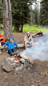 A rainy arrival to camp #backpackingadventure #backpackingadventures #backpacking #backpacker #backpackinglife | Nature Daddy