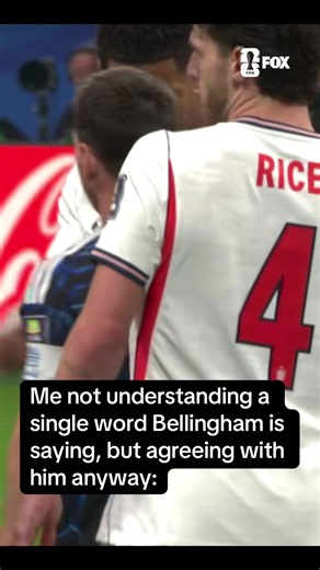 Me not understanding a single word Bellingham is saying, but agreeing with him anyway. 😭 #worldcup2026
