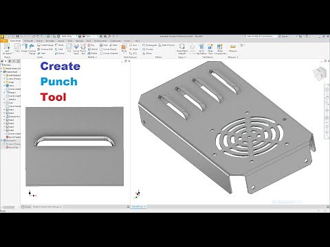 How To Create Punch tools For Sheet Metal in Autodesk Inventor Exercise 69