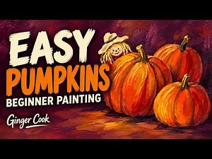 Learn simple, beginner-friendly ways to paint pumpkins with Ginger Cook!